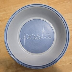 Blue and White Pottery Pasta Bowl